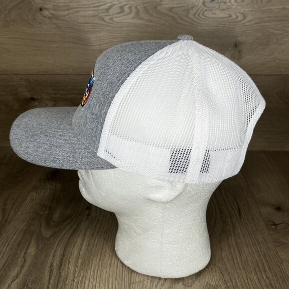 Family Power Sports Gray White Mesh Truckers Ball Cap Snap Back - Picture 3 of 11
